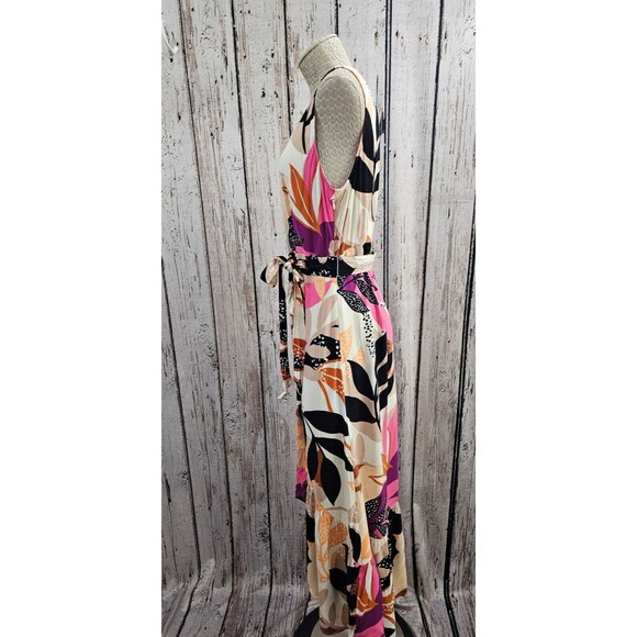 ALK Women's M Apt 9 Tie Waist Wrap Hi-Lo Maxi Dress Floral Summer Spring NEW NWT - Picture 7 of 9